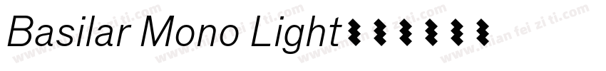 Basilar Mono Light字体转换